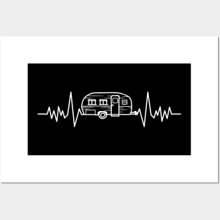heartbeat Airstream Camper Van Lover Gift Posters and Art